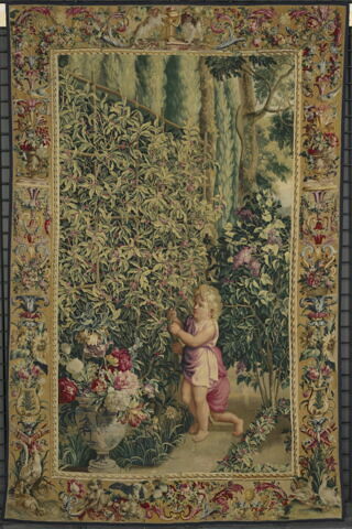 Entrefenêtre du Printemps, d'une tenture des Enfants Jardiniers, image 1/6