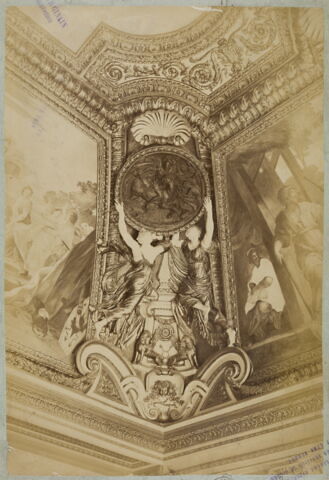 [Plafond des appartements d'été d'Anne d'Autriche (détail) : salle de Septime Sévère]