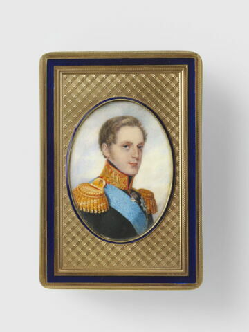 Boîte avec le portrait du grand-duc Nicolas Pavlovitch futur Nicolas Ier