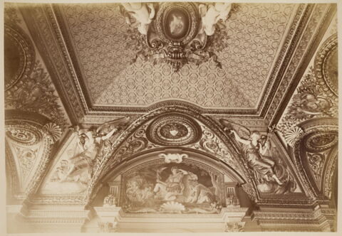 [Plafond des appartements d'été d'Anne d'Autriche (détail) : salle des Empereurs]