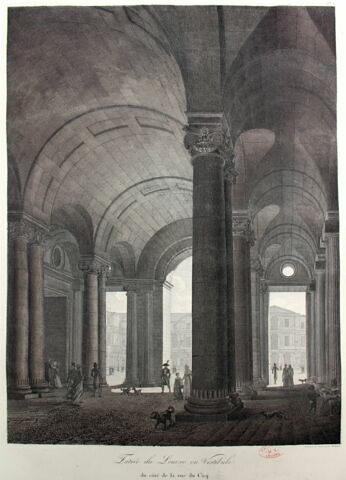 Entrée du Louvre, ou Vestibule / du côté de la rue du Coq