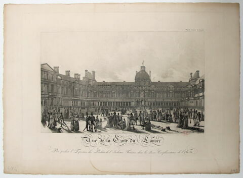 Vue de la Cour du Louvre / Prise pendant l'Exposition des Produits de l'Industrie Française dans les Jours Complémentaires de l'An IX, image 2/2