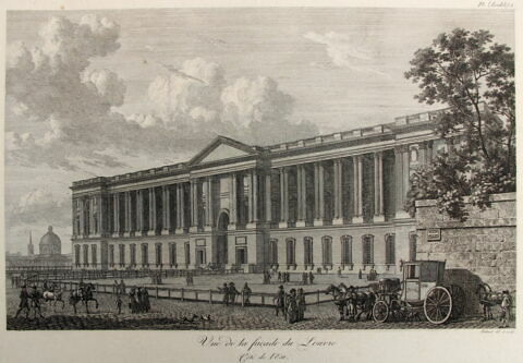 Vue de la façade du Louvre, côté de l'Est