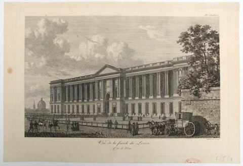 Vue de la façade du Louvre, côté de l'Est, image 2/2
