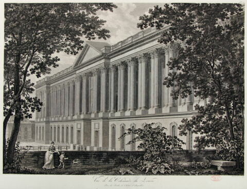 Vue de la Colonnade du Louvre / Prise du Jardin de l'hôtel d'Angivillier