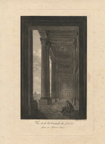 Vue de la Colonnade du Louvre / Prise au Premier Etage