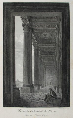 Vue de la Colonnade du Louvre / Prise au Premier Etage