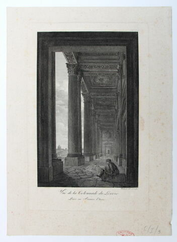 Vue de la Colonnade du Louvre / Prise au Premier Etage, image 2/3
