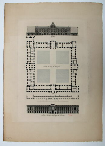 Plan, élévation et coupe du Louvre, image 2/2