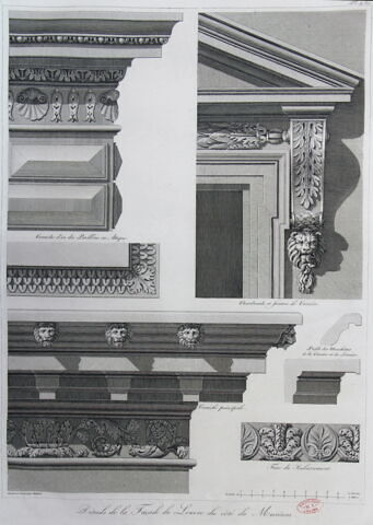 Détails de la façade du côté du Museum