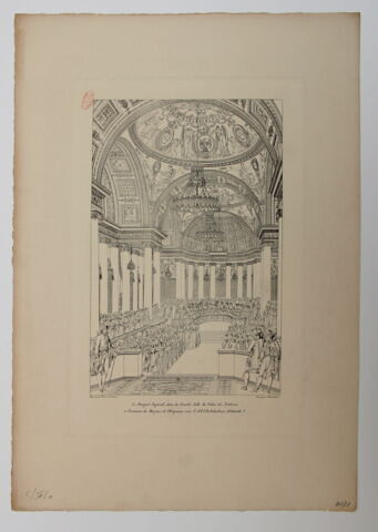 Le banquet Impérial, dans la Grande Salle du Palais des Tuileries, à l'occasion du Mariage de l'Empereur avec S.A.I. l'Archiduchesse d'Autriche, image 2/2