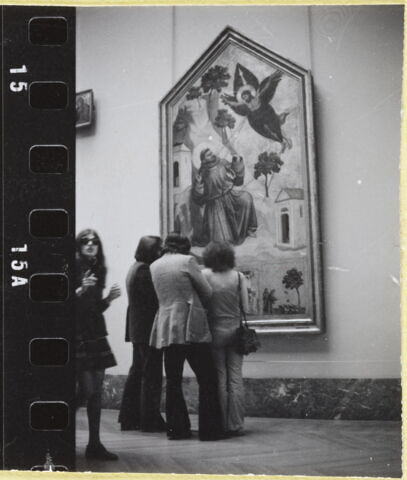 [Visiteurs devant Saint François d'Assise recevant les stigmates de Giotto], image 1/2
