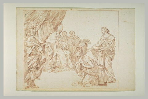 La pénitence d'Henri IV, présenté à Grégoire VII par Mathilde de Canossa, image 2/2