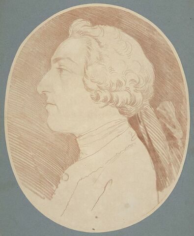 Portrait de Louis XV, de profil vers la gauche