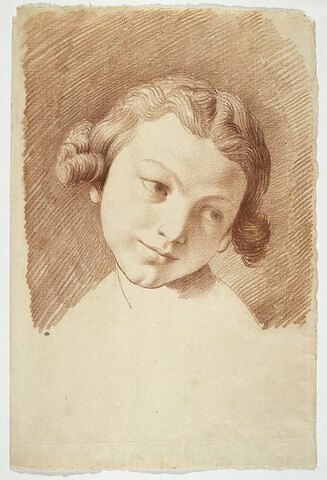 Portrait d'enfant, la tête légèrement inclinée à droite