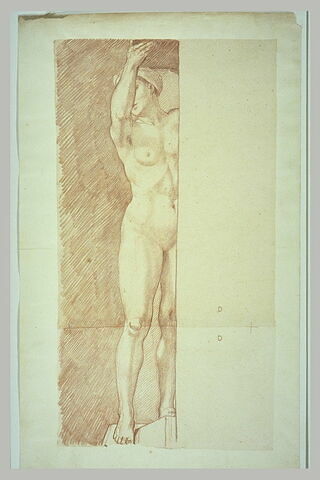 Femme nue, le corps vu de face, regardant à gauche, image 2/2
