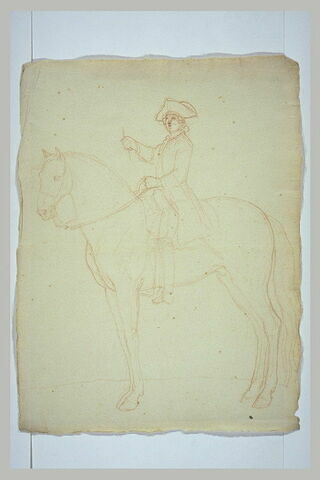 Cavalier et cheval, de profil vers la gauche, image 2/2