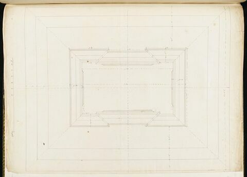 Plan du piédestal de la statue équestre de Louis XV, image 1/1