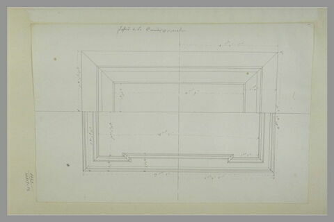 Plan de l'emplacement des fers, des pieds du cheval sur son piédestal., image 2/3