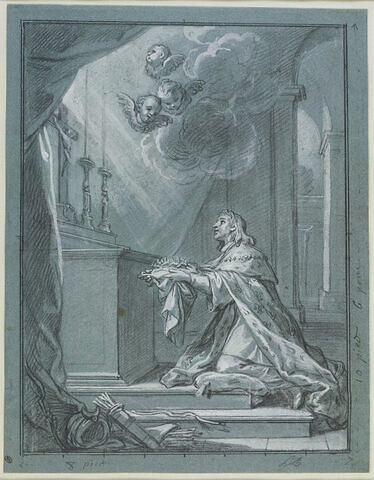Saint Louis déposant la couronne d'épines dans la Sainte Chapelle, image 1/2