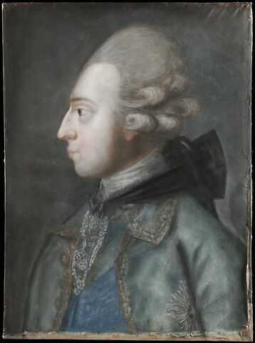 Portrait du comte d'Orsay, de profil, poudré, image 2/4