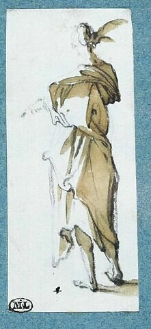 Une figure drapée, debout, tournée vers la gauche, image 1/2