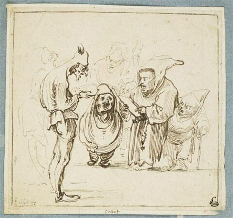Groupe de figures grotesques chantant, image 1/4