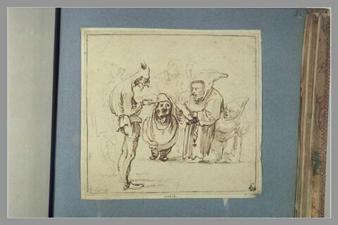 Groupe de figures grotesques chantant, image 2/4