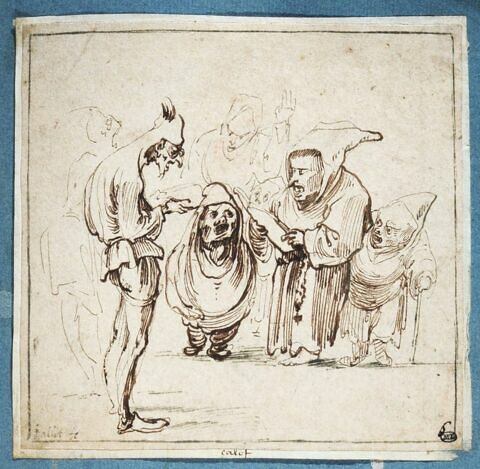 Groupe de figures grotesques chantant, image 4/4