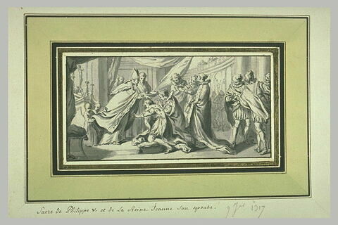 Sacre de Philippe V et de la reine Jeanne, image 1/2