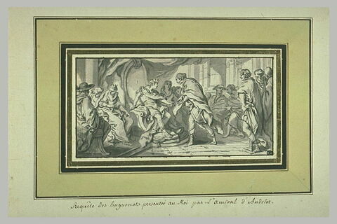 L'amiral d'Andelot présentant au roi la requête des huguenots, image 1/2