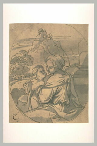 L'Enfant Jésus sur les genoux de la Vierge, image 1/1