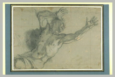 Homme nu, les bras levés, image 2/2
