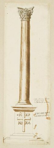 Une colonne d'ordre corinthien du jardin du grand sérail de Constantinople