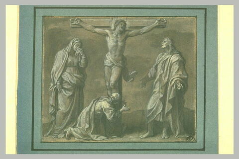Le Christ en croix pleuré par la Vierge, sainte Madeleine et saint Jean