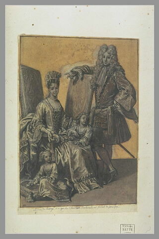 Un prince debout, une princesse assise et deux enfants, image 2/2