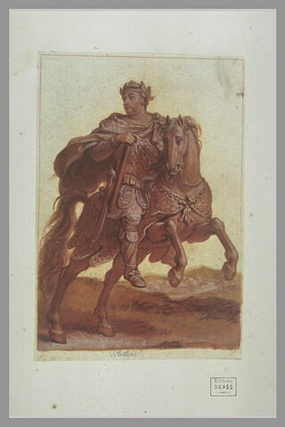 Vitellius à cheval courant vers la droite, image 2/2