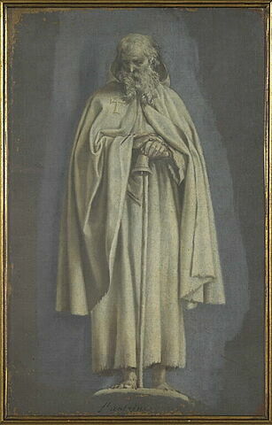 Saint Antoine debout, tenant une cloche