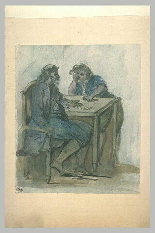 Deux hommes autour d'une table, image 1/1