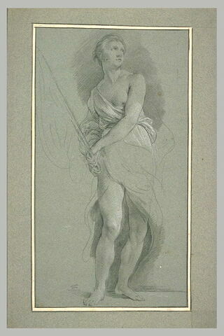 Femme debout, drapée, portant un étendard : Bellone, image 2/2