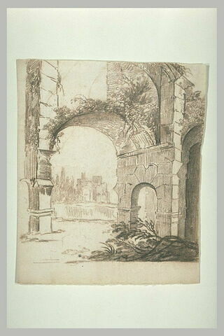 Ruines antiques dans un paysage, image 1/1