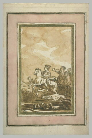 Scène de chasse à courre, image 1/1