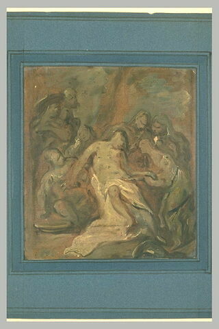 Descente de Croix (fragment), avec des femmes lavant le corps du Christ