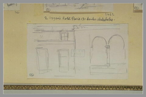 Croquis de la façade de l'hôtel Meissonier