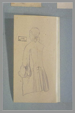 Silhouette masculine du XVIIIè siècle, vue de dos, image 1/1