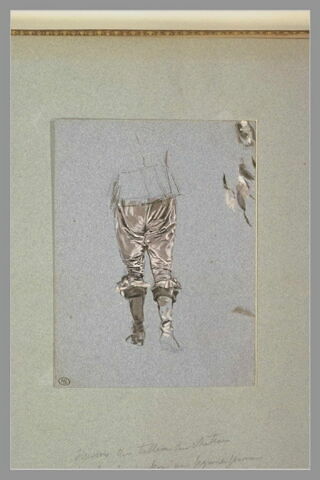 Etude des jambes d'une figure marchant, vue de dos, image 1/1