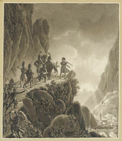 Bonaparte examine le fort de Bard le 23 mai 1800