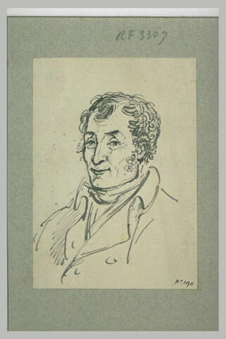 Homme, vu en buste, de trois quarts vers la gauche, image 1/1