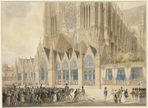 Sortie de Charles X de la cathédrale de Reims