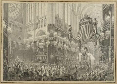 Service anniversaire célébré le 21 janvier 1816 en l'église royale de Saint Denis à la mémoire de Louis XVI
